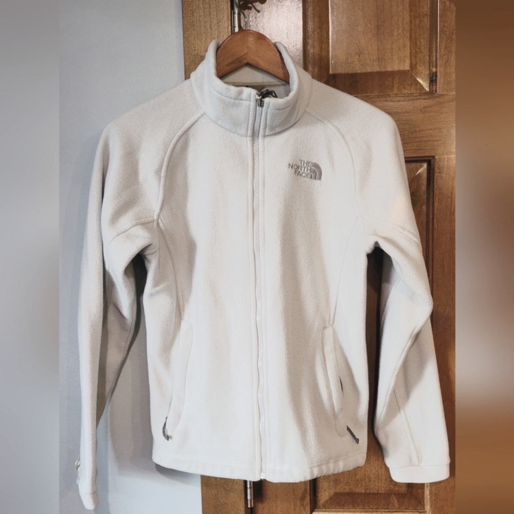 The North Face Women's Light Gray Full-Zip Fleece Jacket